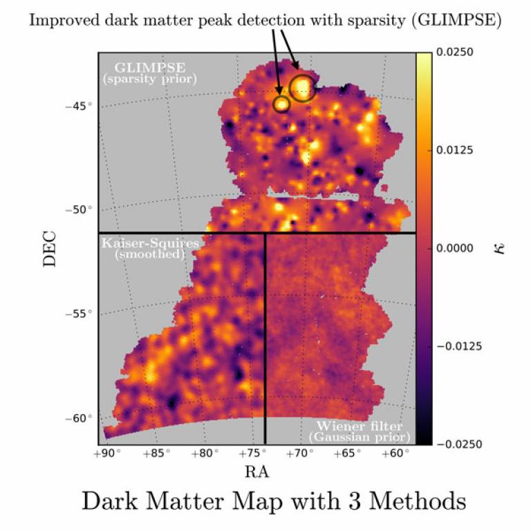 Dark Matter Map with Three Methods