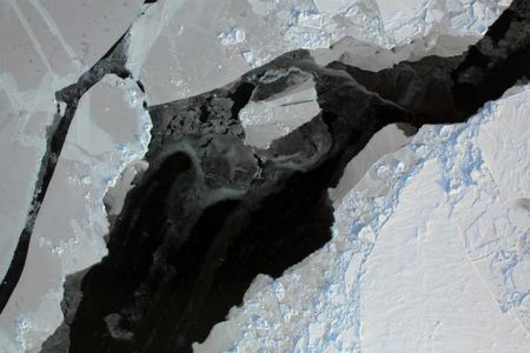 Arctic sea ice breaking up. Photo: NASA/GSFC