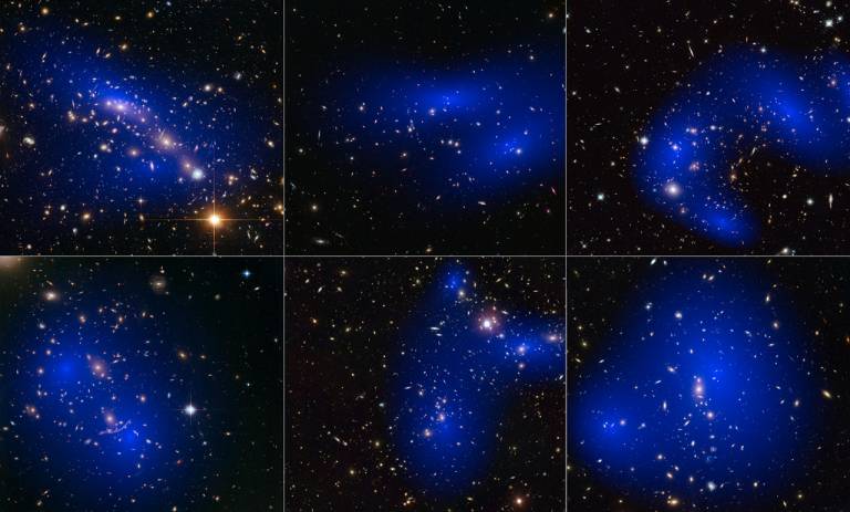 Collage of galaxy clusters