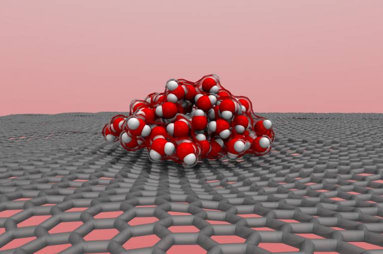Water droplet on graphene