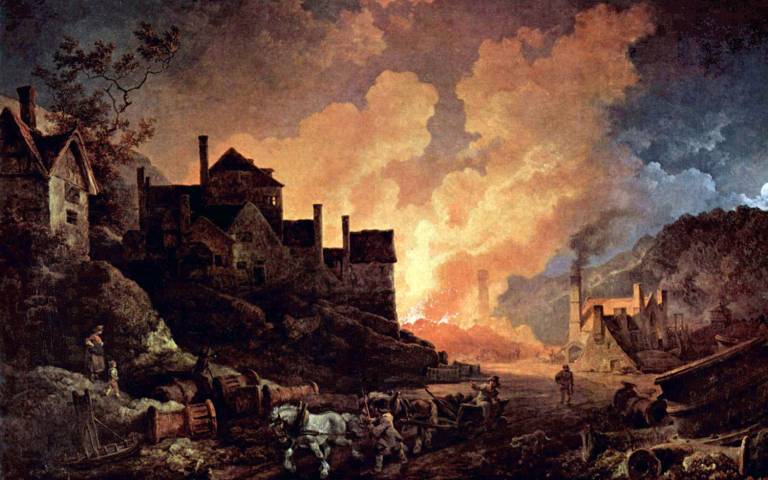 Coalbrookdale by Night by Philippe Jacques de Loutherbourg, 1801