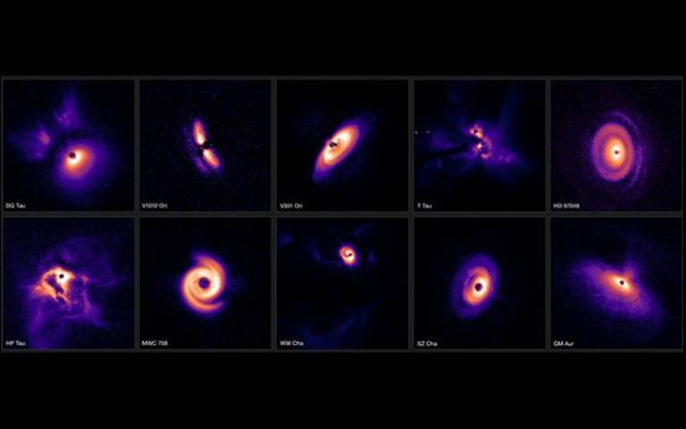 Planet-forming discs in three clouds of the Milky Way