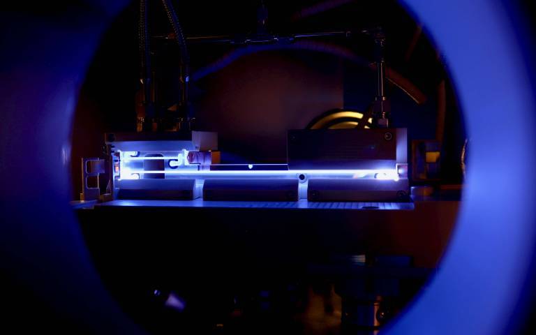 Plasma cells observed through a vacuum window
