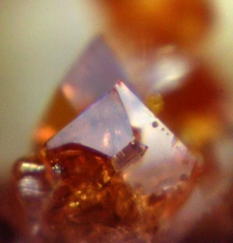 Acetylferrocene crystals