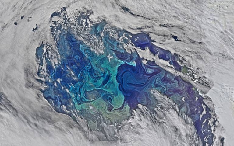 Satellite image of the Pacific Ocean