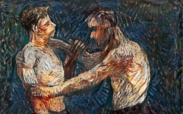 "The Two Wrestlers" completed work