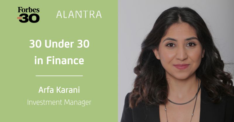 Arfa Karani - Alantra LinkedIn post