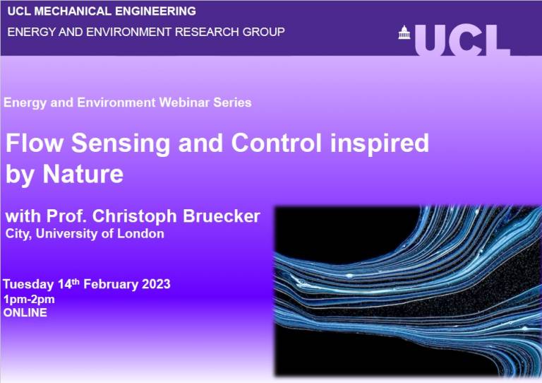 Graphic promoting flow sensing and control inspired by nature