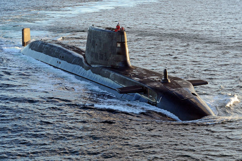 submarine emerging from the water