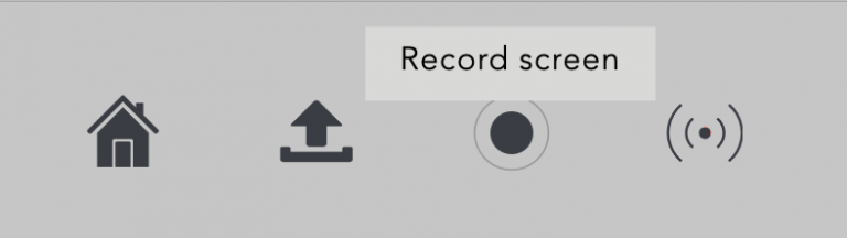 Image of record screen button