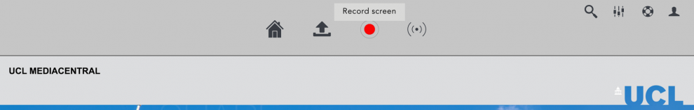 Image showing the record button in Mediacentral