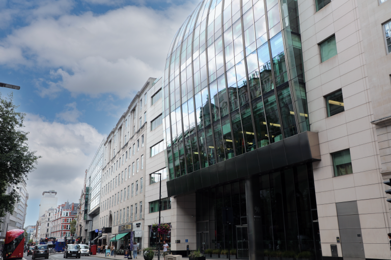 Exterior of 90 High Holborn building in London