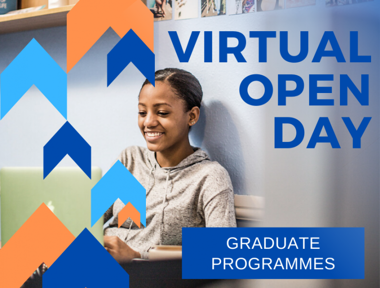 Virtual Open Day – prospective student on laptop
