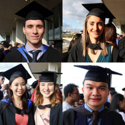 Snapshots of alumni on the 2019 Graduation Day