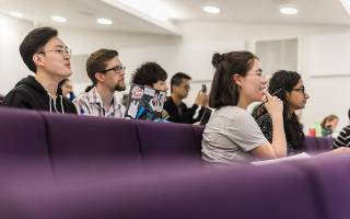 Students in the lecture theatre