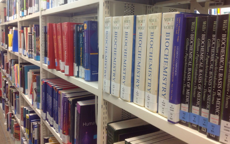 Image of books on shelves