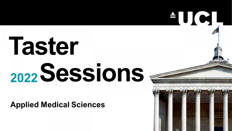 Taster Sessions 2022 - Applied Medical Sciences