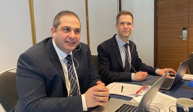 Micharl Spiro and Dimitri Raptis chairing the 2022 ILTS Virtual Consensus Conference