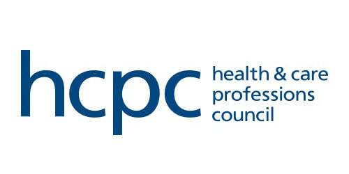 Logo for the HCPC - Health & Care Professions Council