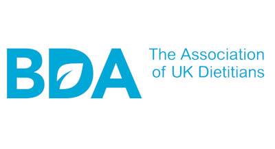 Logo for the British Dietetic Association (cyan / light blue)