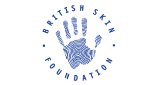 British Skin Foundation logo (a blue handprint surrounded by the foundation name in a circle)