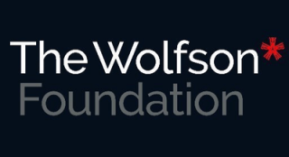 The Wolfson Foundation logo: features a red asterisk after 'Wolfson'.