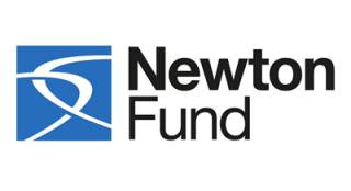 Newton Fund logo (blue square with a cross-section of interlinked rinks)