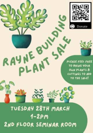 Rayne Plant Sale Poster Tuesday 28th March 2023