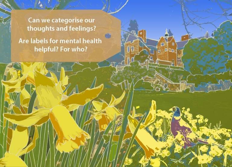 Daffodils mental health postcard