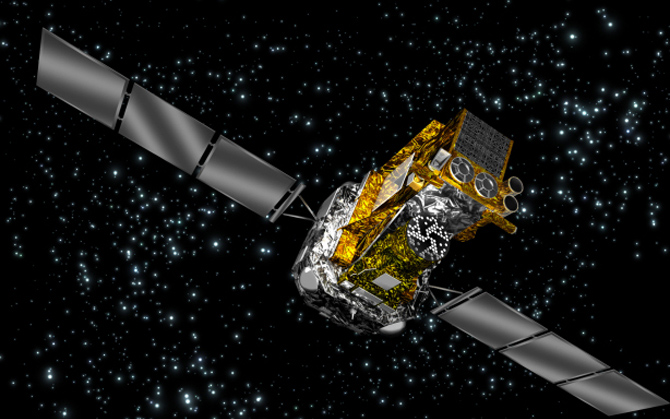 An artist's impression of the INTEGRAL spacecraft