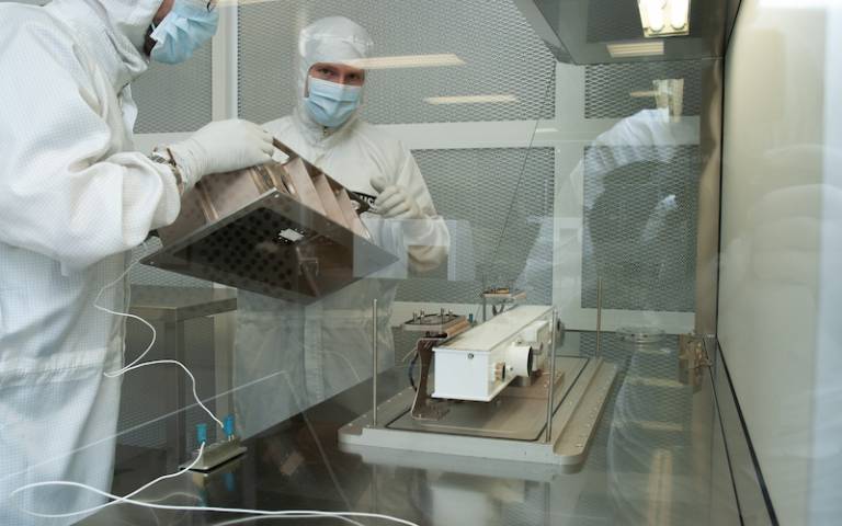 PanCam being packed for delivery in one of the MSSL cleanrooms
