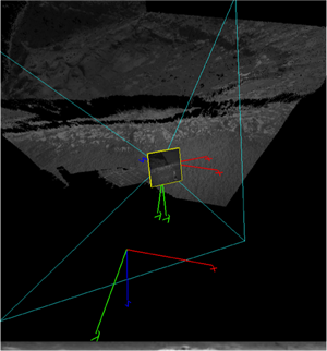 Screen shot of 3D point cloud and texture viewer