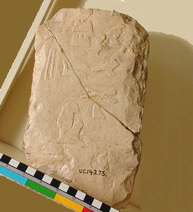 UC 14273, stela found at Abydos, first dynasty