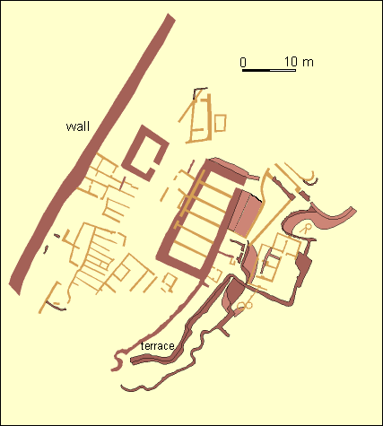map of Buhen in the Old Kingdom