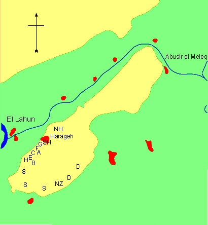 map of the cemeteries of Harageh