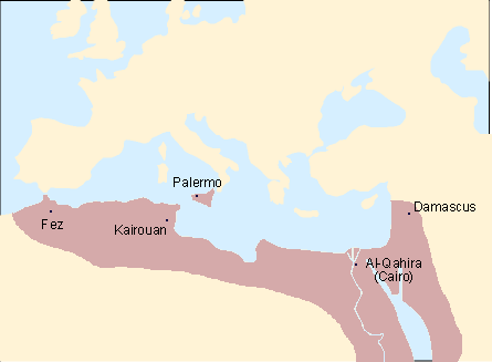 map of the Fatimid caliphate