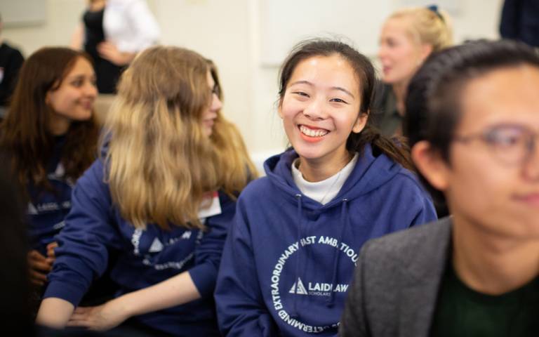Smiling students at Laidlaw event