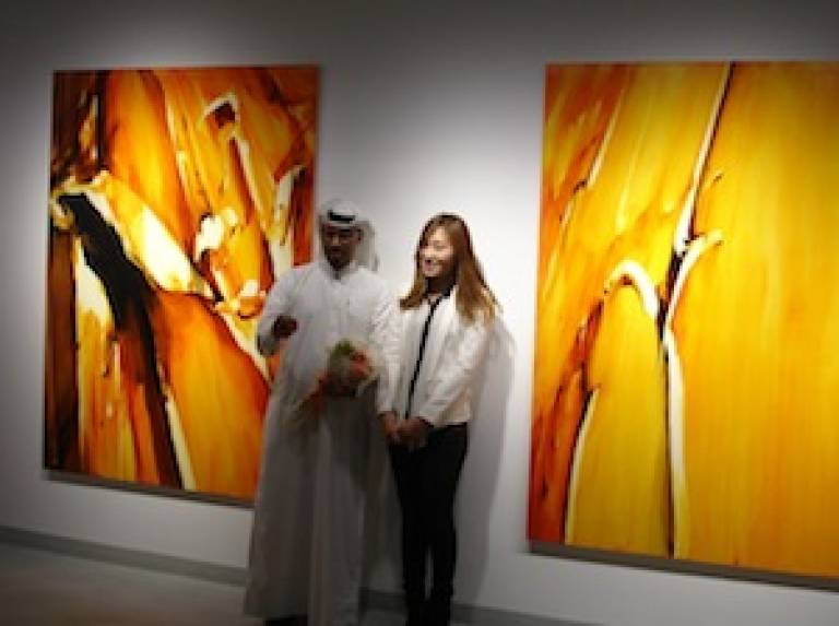 Hannah Shin and her paintings with Ali Al-Mullah