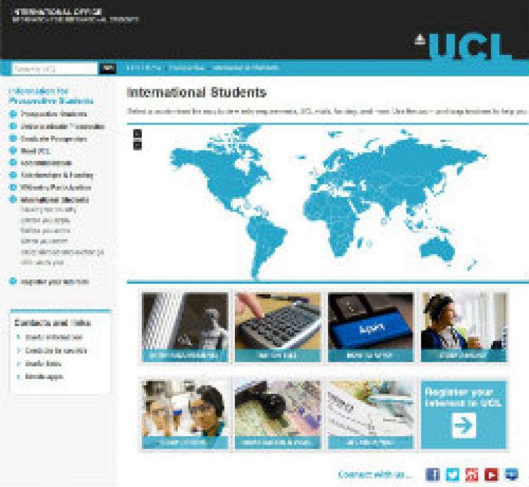 New UCL International Office website