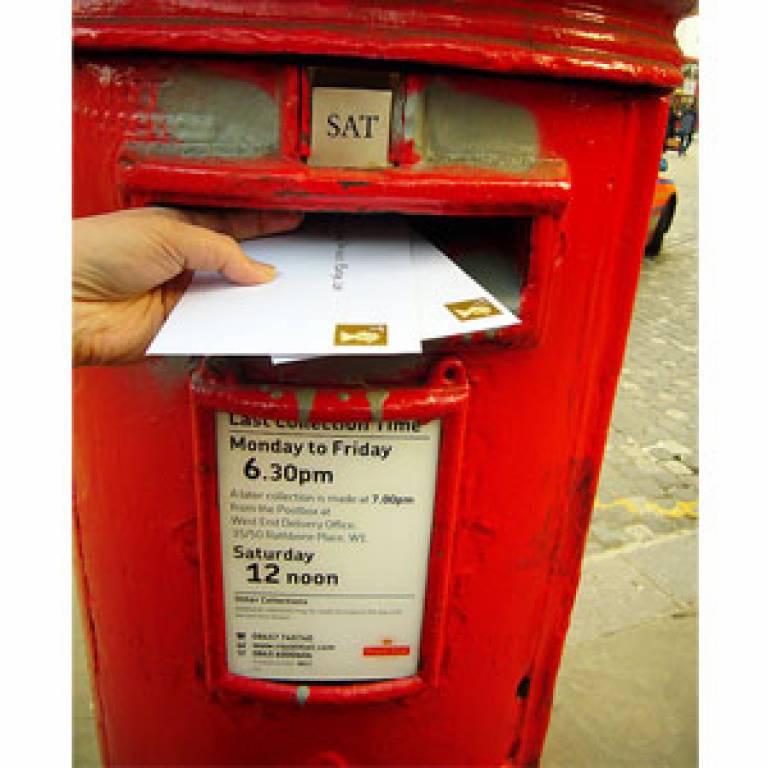 Postbox and letters
