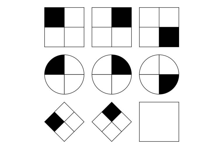 Example of a simple non-verbal reasoning task