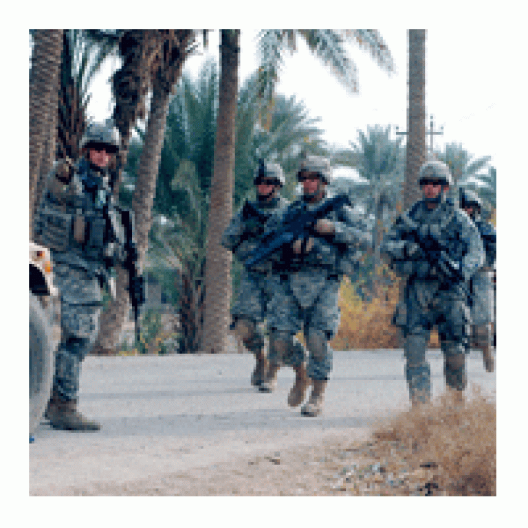 Steve McGregor on patrol in Iraq