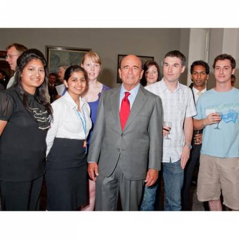 Abbey Chairman with UCL students