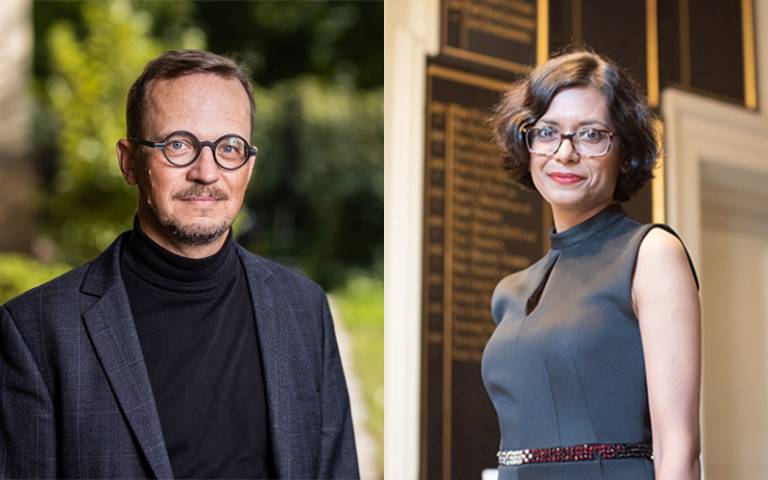 Professor Axel Korner and Professor Ayona Datta portrait photos