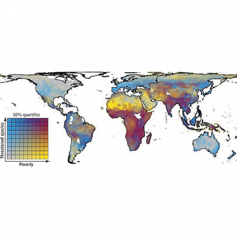 Biodiversity and poverty map