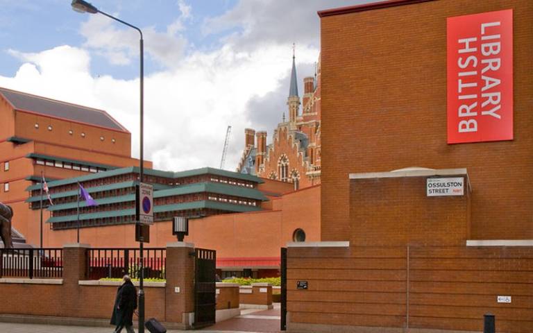 Exterior of British Library in London 