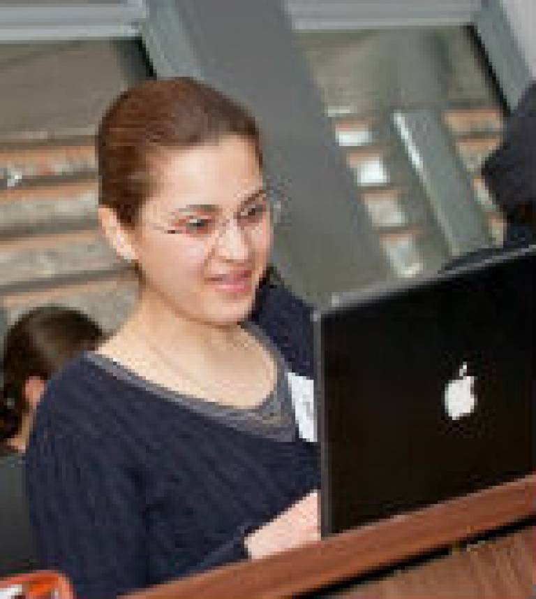 Student on computer