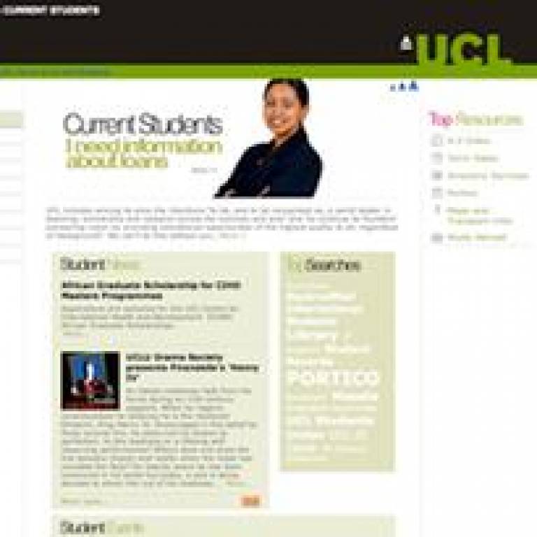 New website design for students at UCL