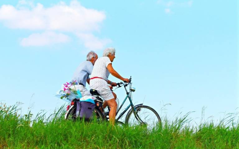 Older adults cycling