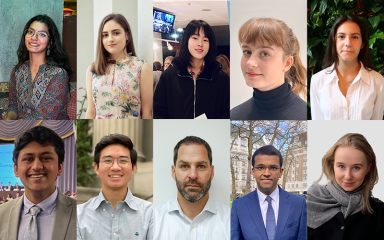 A photo montage showing ten UCL students selected as Millennium Fellows 2022/23